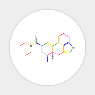 LSD Rainbow Molecule Chemistry Magnet